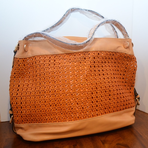 Handbag Republic Handbags - Last 1 NWT Handbag Purse Bag Shoulder Orange Woven